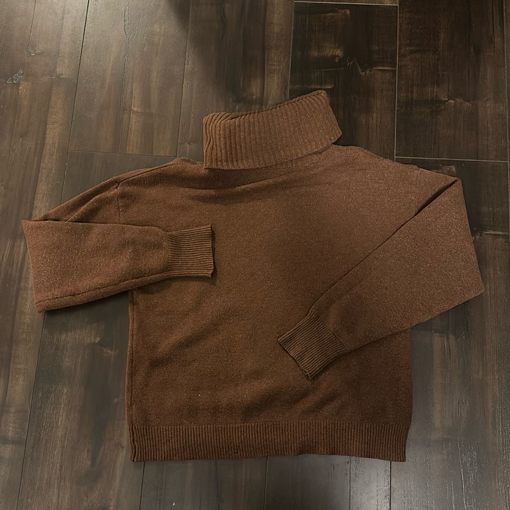 Amazing Memories Brown Cowl Neck Sweater - Picture 5 of 8